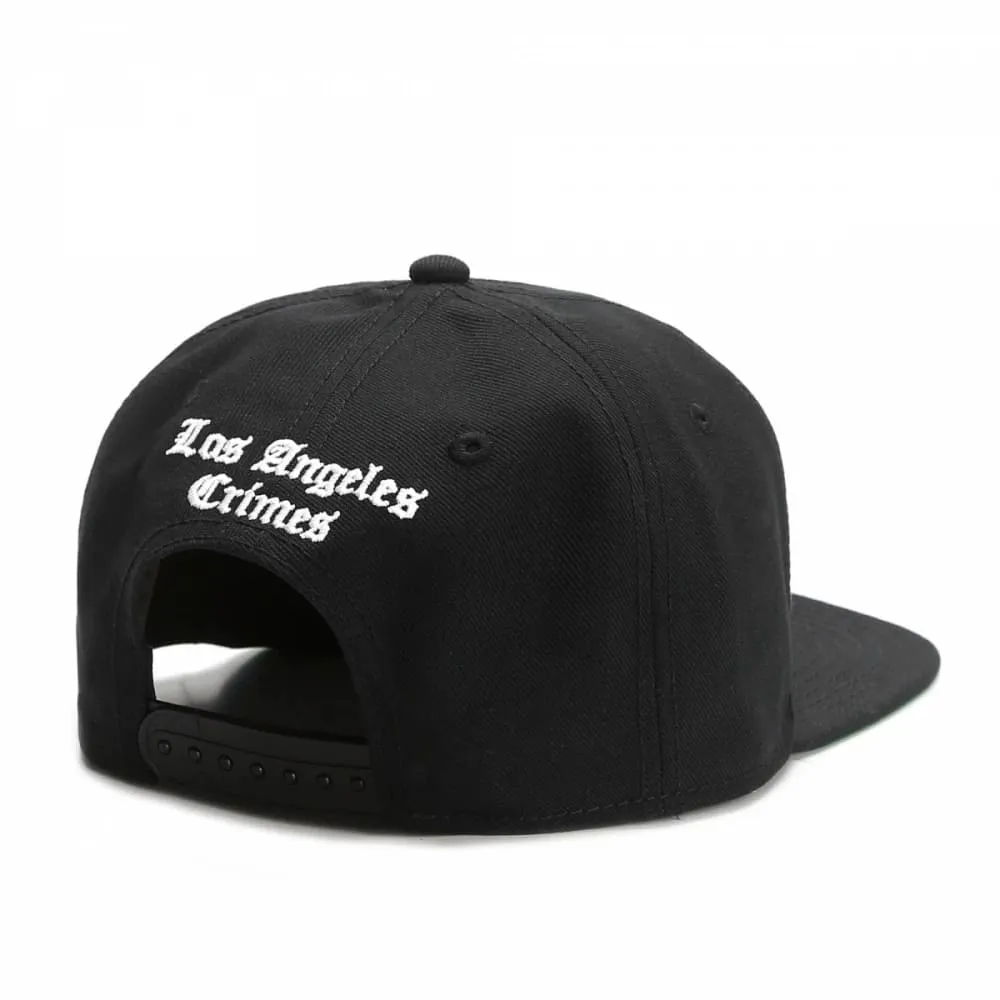 LA Crimes Black Snapback Cap