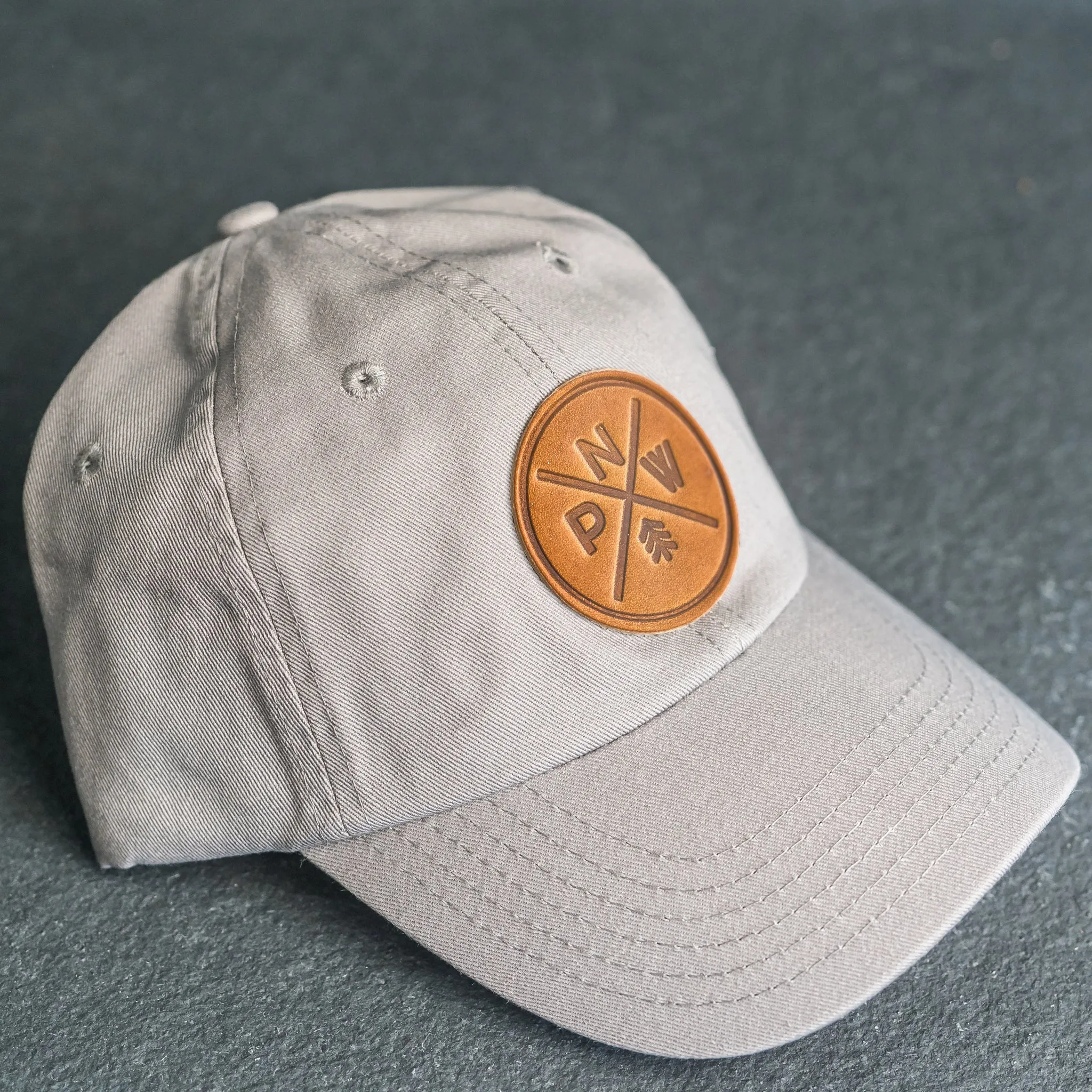 Leather Patch Unstructured Style Hat - PNW Stamp