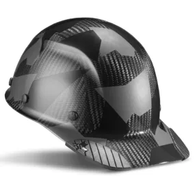 LIFT Safety HDCC-20CK DAX Carbon Fiber Cap Style Hard Hat - Ratchet Suspension - Full Black Camo