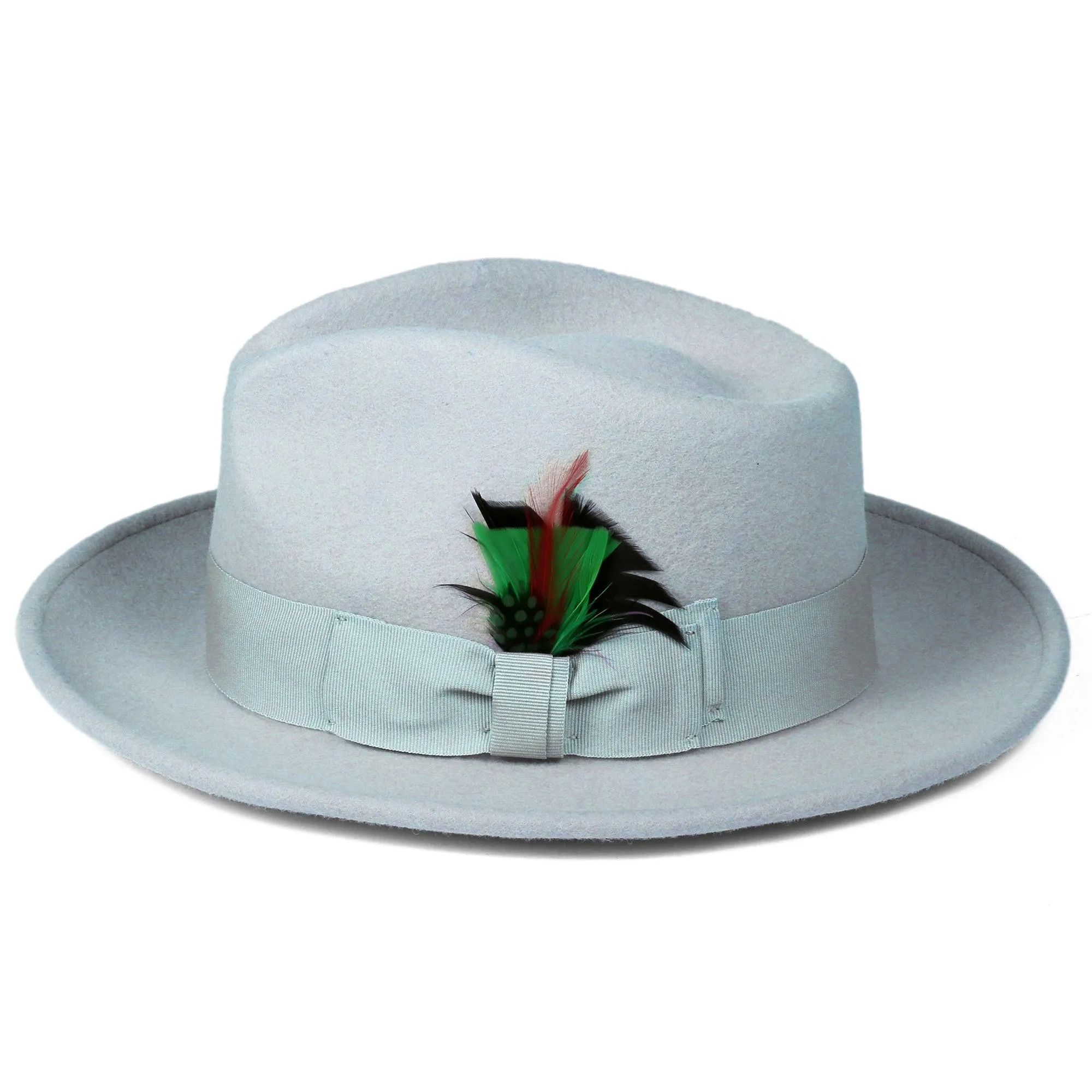 Men Crushable Fedora Hat - Sky Blue