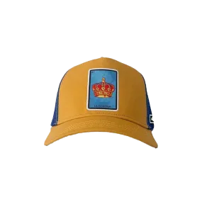 Milano Hats Yellow La Corona Blue Mesh Cap