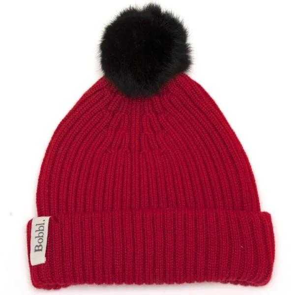 Mini bobbl - Black - Fur Pom Pom