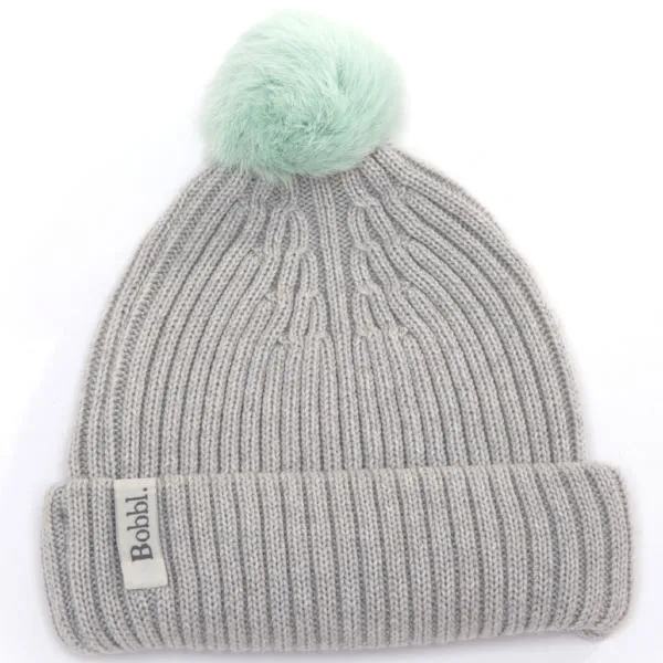 Mini bobbl - Mint Green - Fur Pom Pom