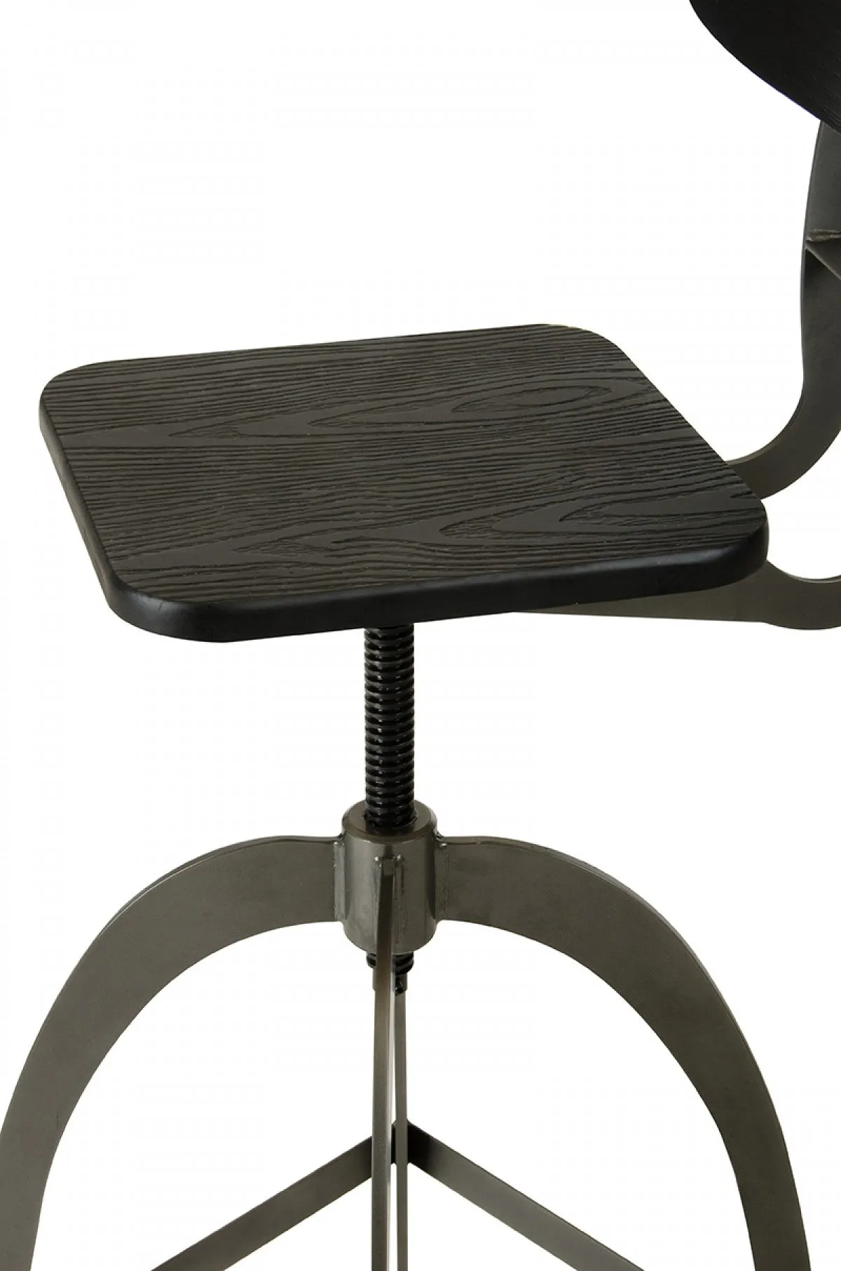 Modrest Elgin Modern Black & Gun Metal Bar Stool