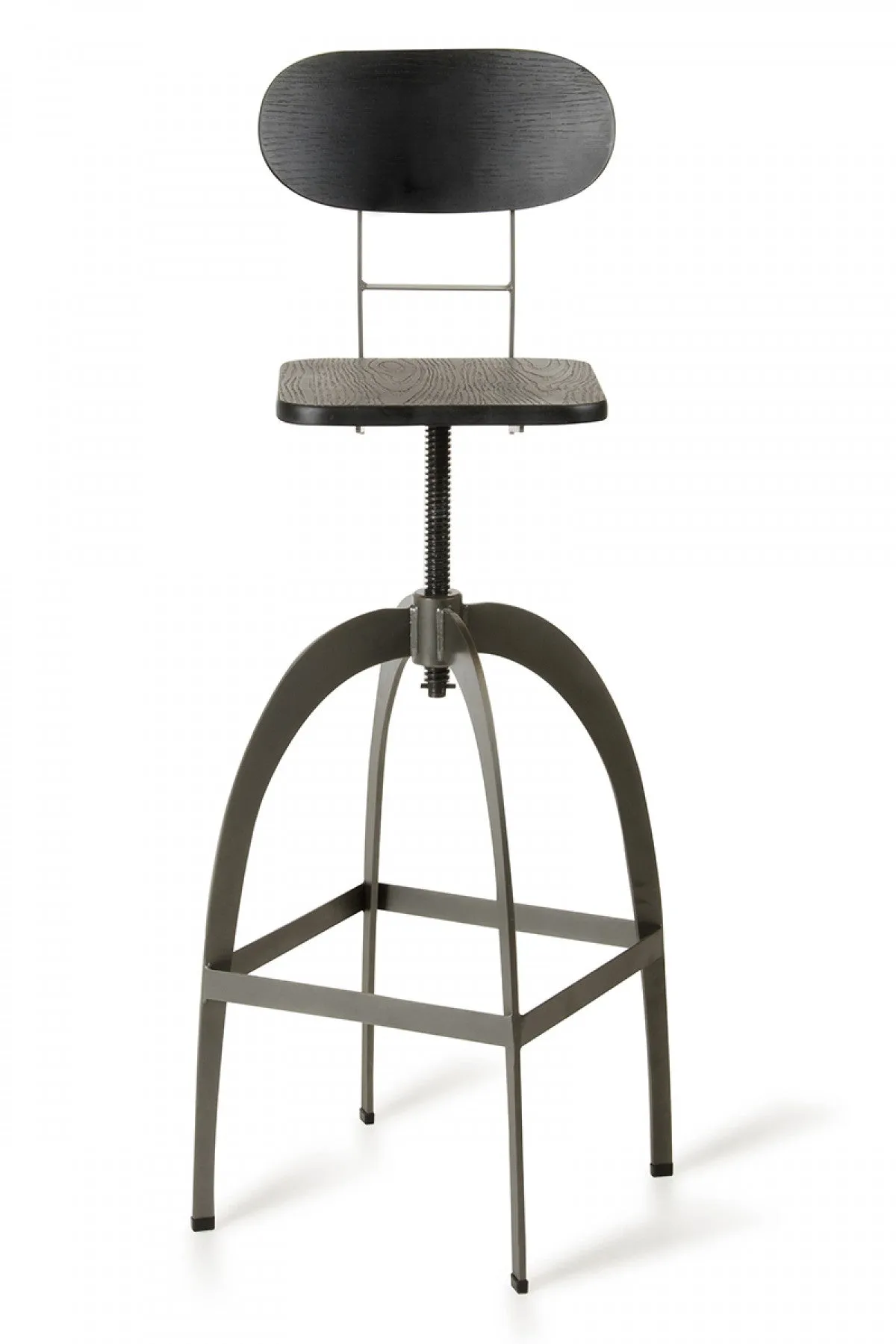 Modrest Elgin Modern Black & Gun Metal Bar Stool