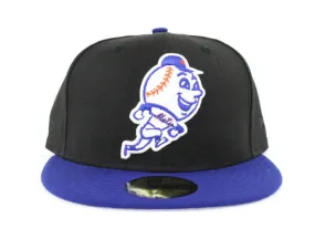 Mr Mets NY Mets New Era 59Fifty Fitted Hats (Black Blue Gray Under Brim)