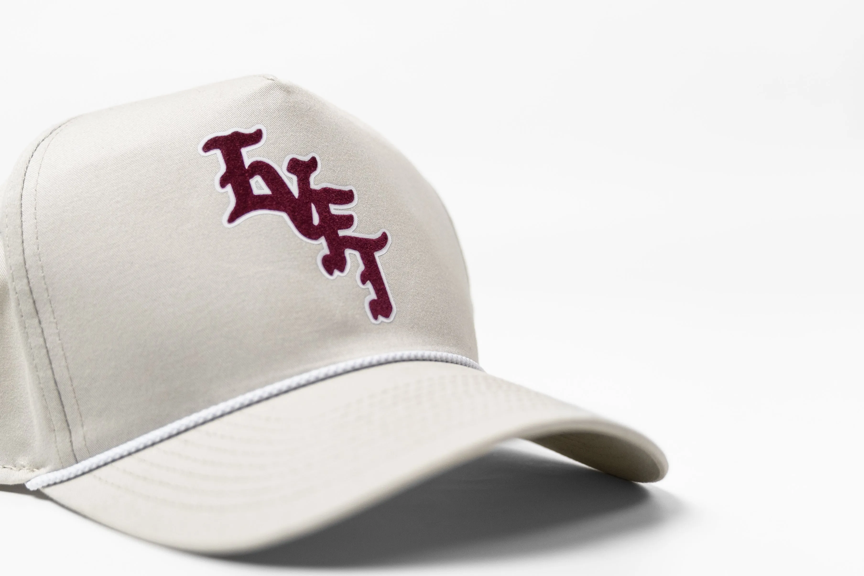Nautical Cap - Natural/Burgundy