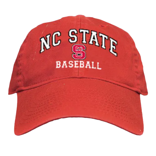 NC State Wolfpack Baseball Red Relaxed Fit Adjustable Hat