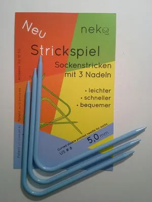 NEKO Curved Double Point Knitting Needles Sizes 2.0mm - 5.0mm