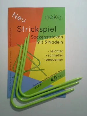 NEKO Curved Double Point Knitting Needles Sizes 2.0mm - 5.0mm