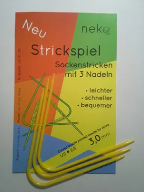 NEKO Curved Double Point Knitting Needles Sizes 2.0mm - 5.0mm