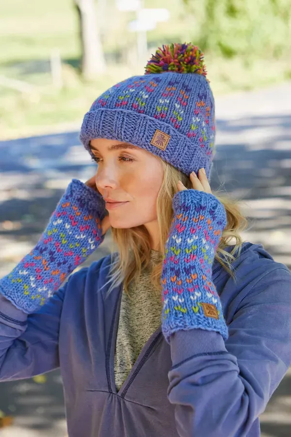 Pachamama Andorra Bobble Beanie Bluebell
