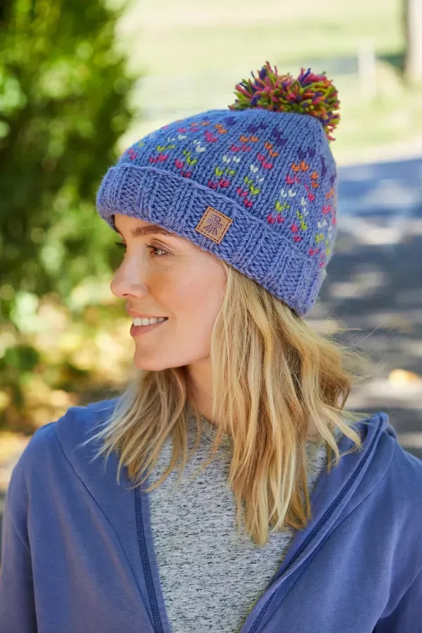 Pachamama Andorra Bobble Beanie Bluebell