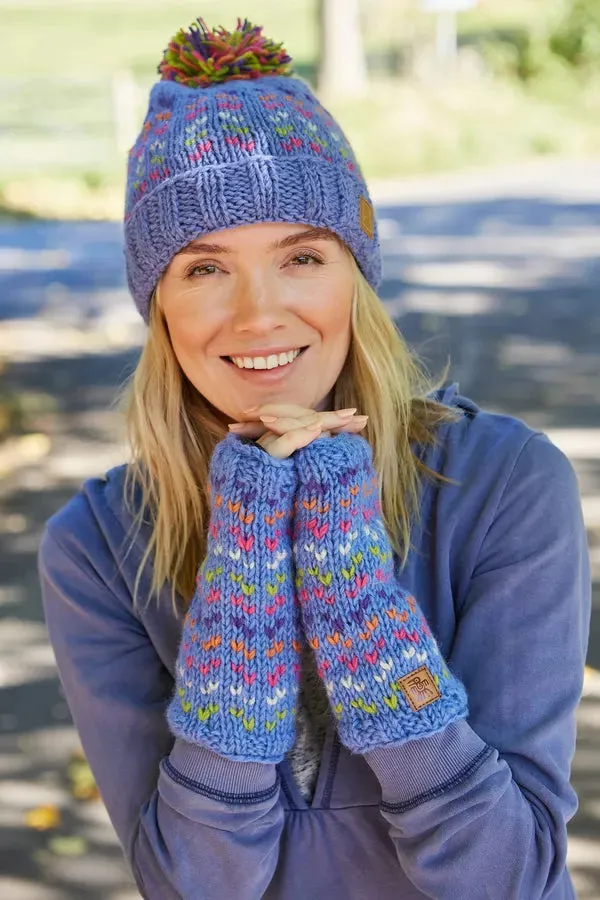 Pachamama Andorra Bobble Beanie Bluebell