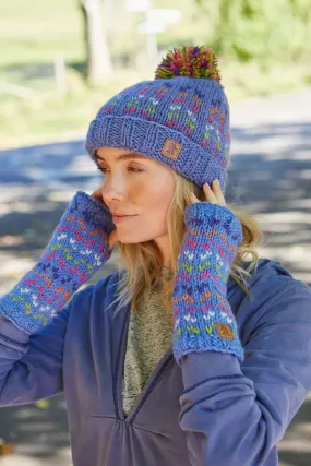 Pachamama Andorra Bobble Beanie Bluebell