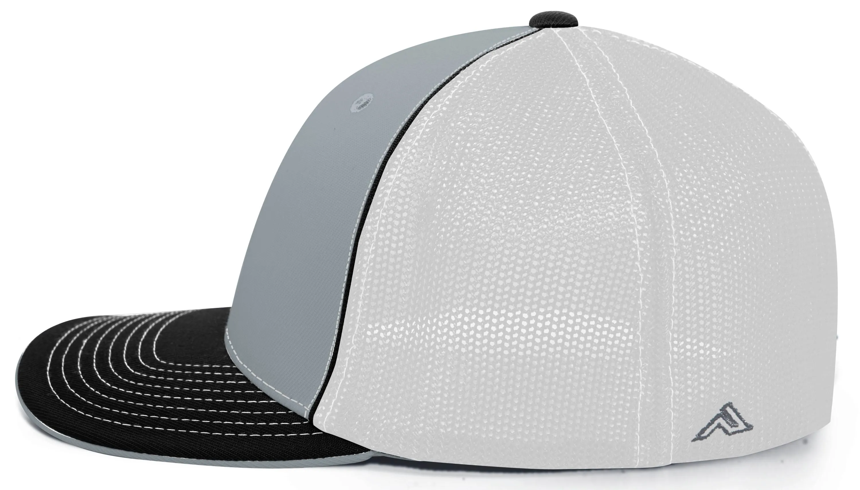 Pacific Headwear Trucker PacFlex Cap - Silver/White/Black