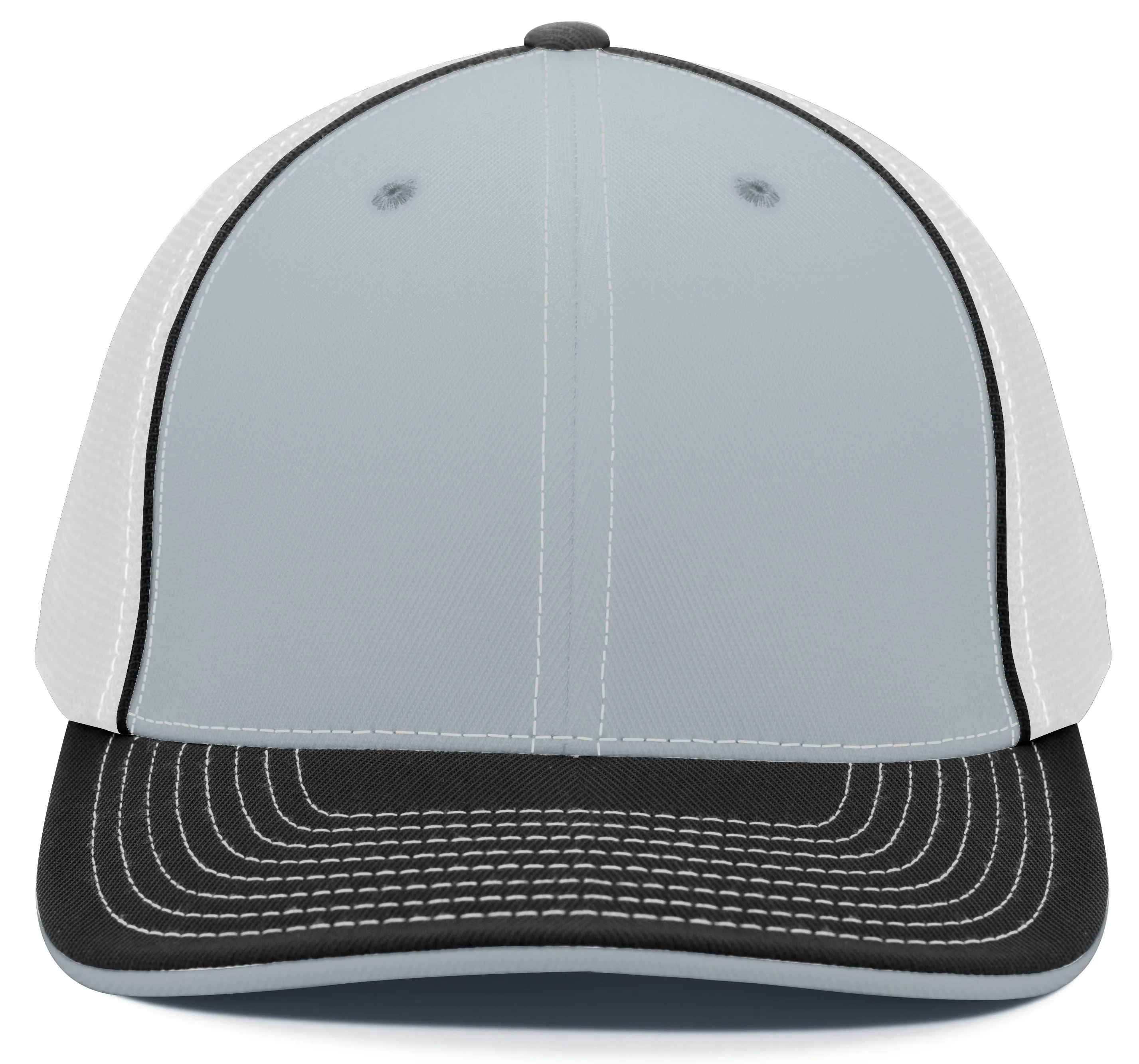 Pacific Headwear Trucker PacFlex Cap - Silver/White/Black