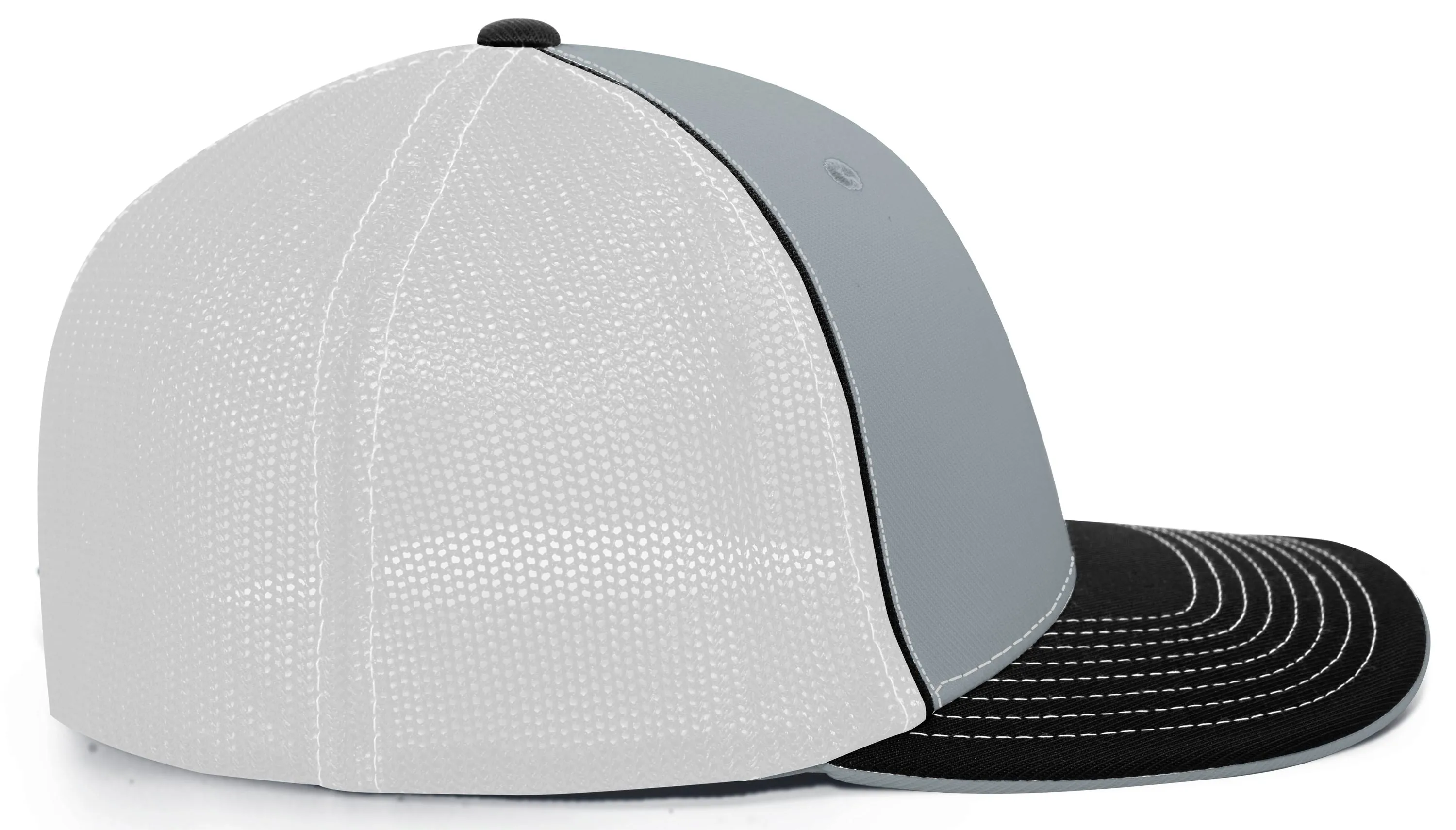 Pacific Headwear Trucker PacFlex Cap - Silver/White/Black