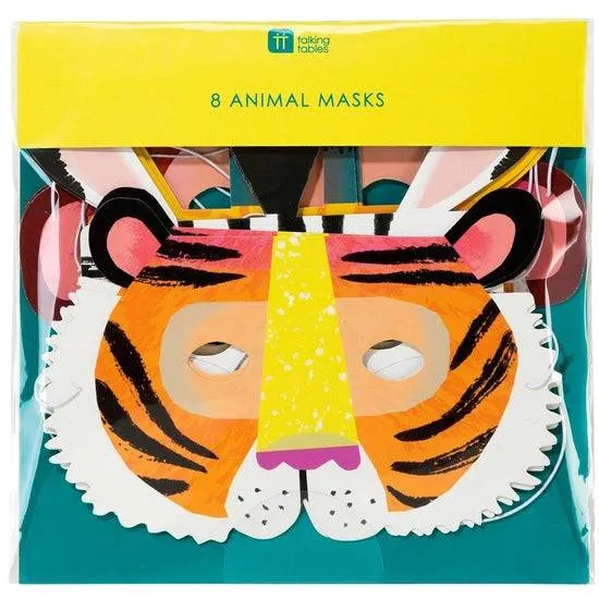 Party Animal Paper Mask - 8 Pack