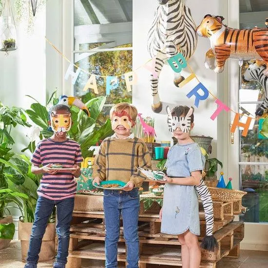 Party Animal Paper Mask - 8 Pack