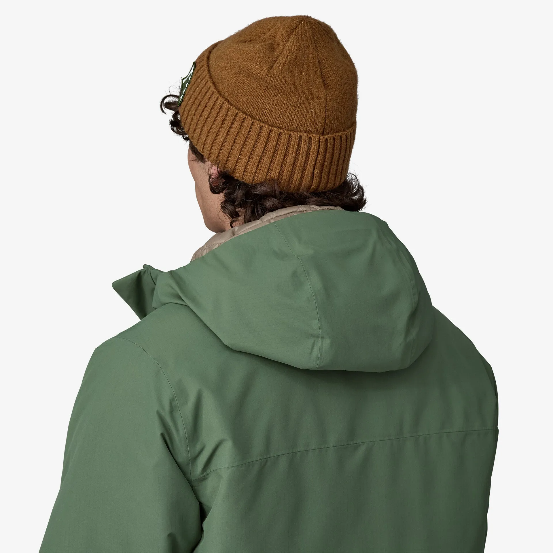 Patagonia Brodeo Beanie - Dawn Tracks Patch: Shelter Brown