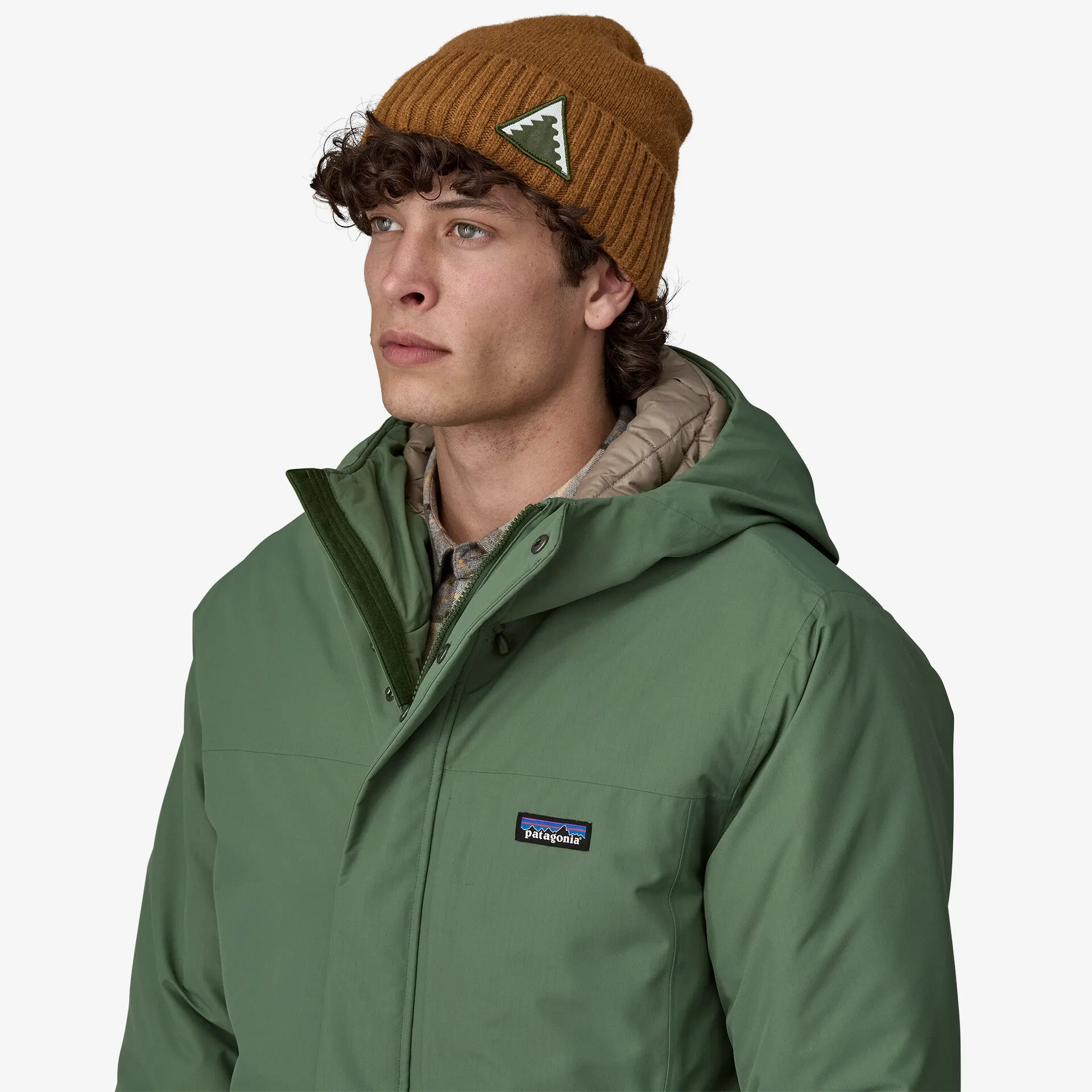 Patagonia Brodeo Beanie - Dawn Tracks Patch: Shelter Brown