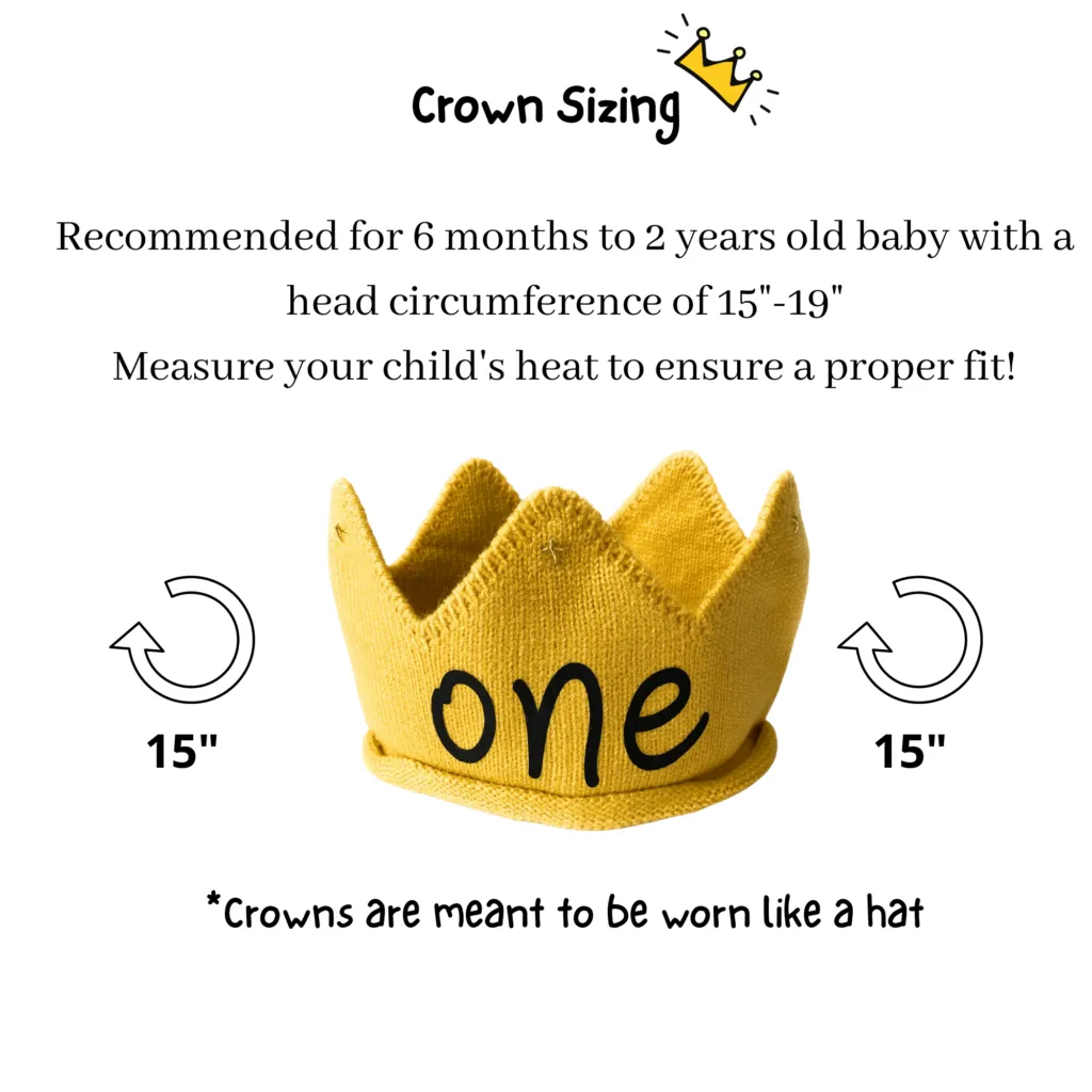 Personalized First Birthday Crown for Babies