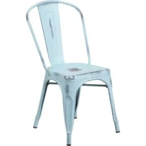PHOENIX - DISTRESSED DREAM BLUE METAL CHAIR