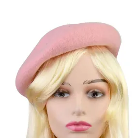Pink 80's doll Beret hat