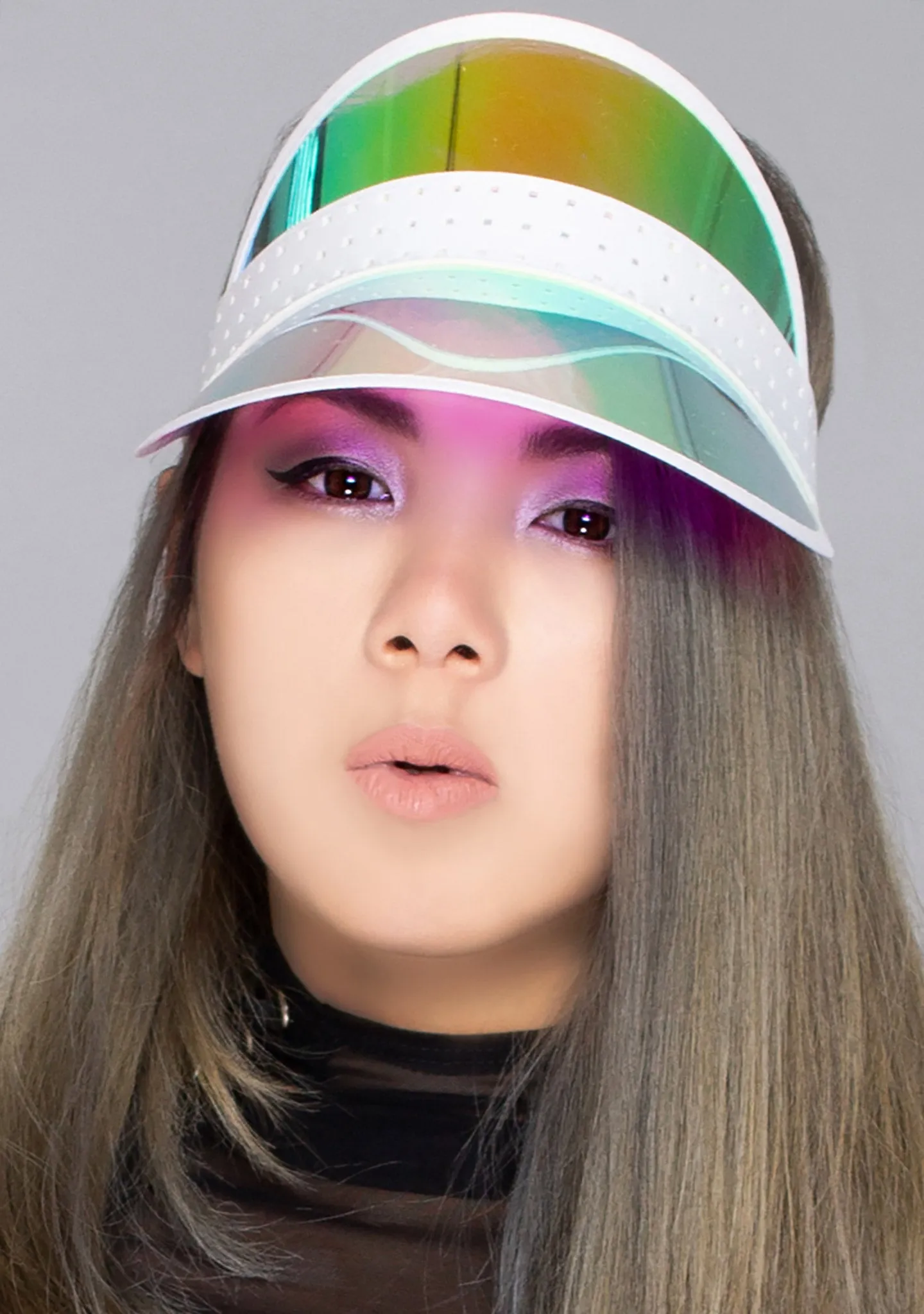 Pink Iridescent Retro Sun Visor