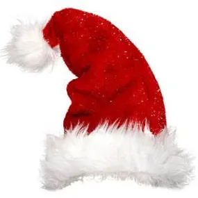 Plush Glitter Santa Hat