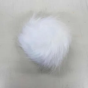 Pom Poms White - 10cm with Snap Fastener