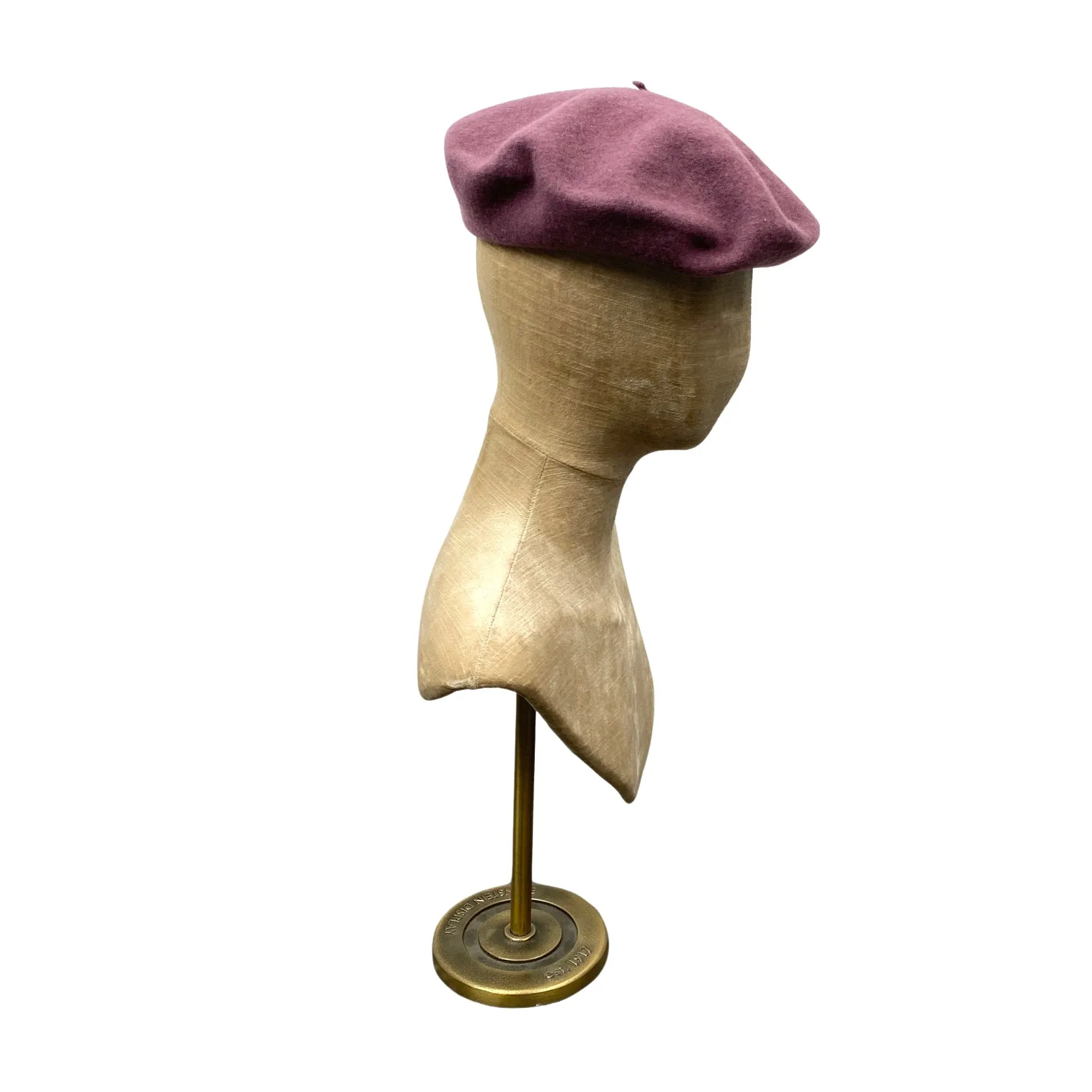 Purple Wool Felt Beret