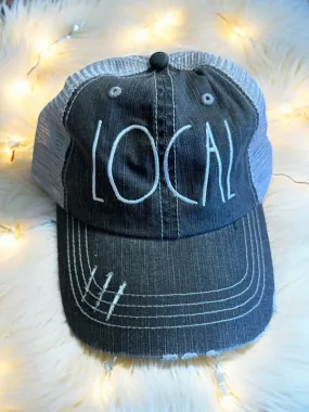 Rae Dunn Inspired Local Embroidered trucker hat