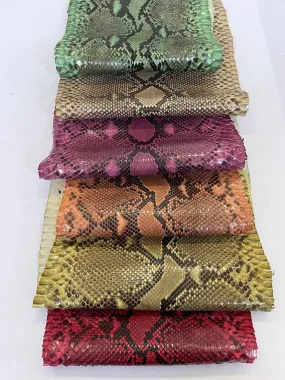 Real snake leather, genuine snakeskin hides, long and wide python leather of thick 0,7mm(2 oz)