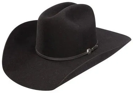 RESISTOL BANKSTON REGULAR 3X BLACK WOOL COWBOY HAT
