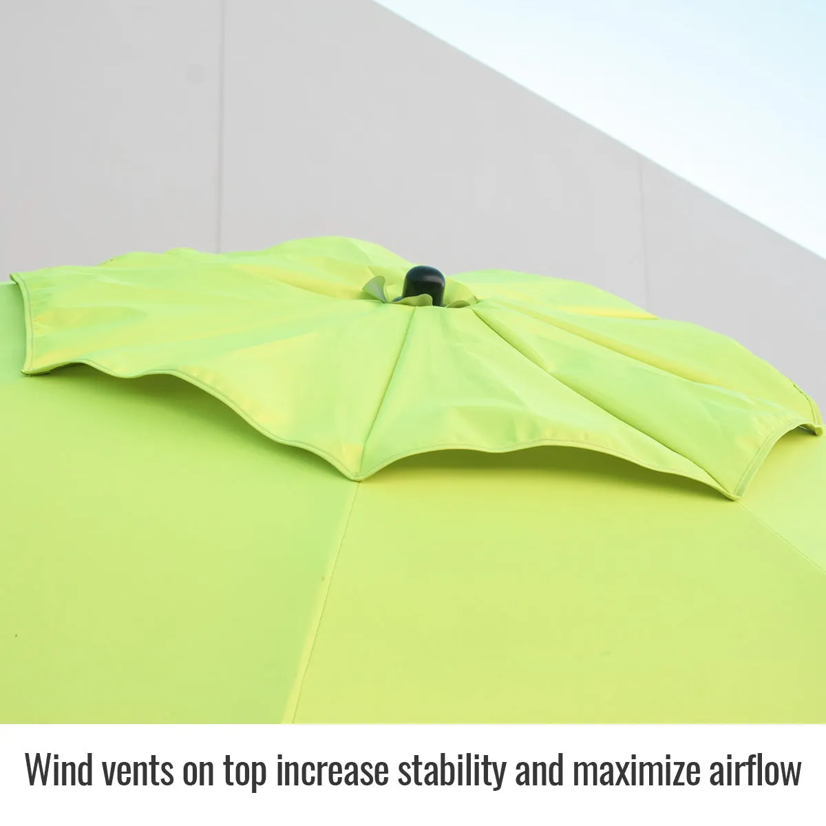 Revco UB200-YEL Yellow/Lime Core-Flame Resistant Industrial Umbrella