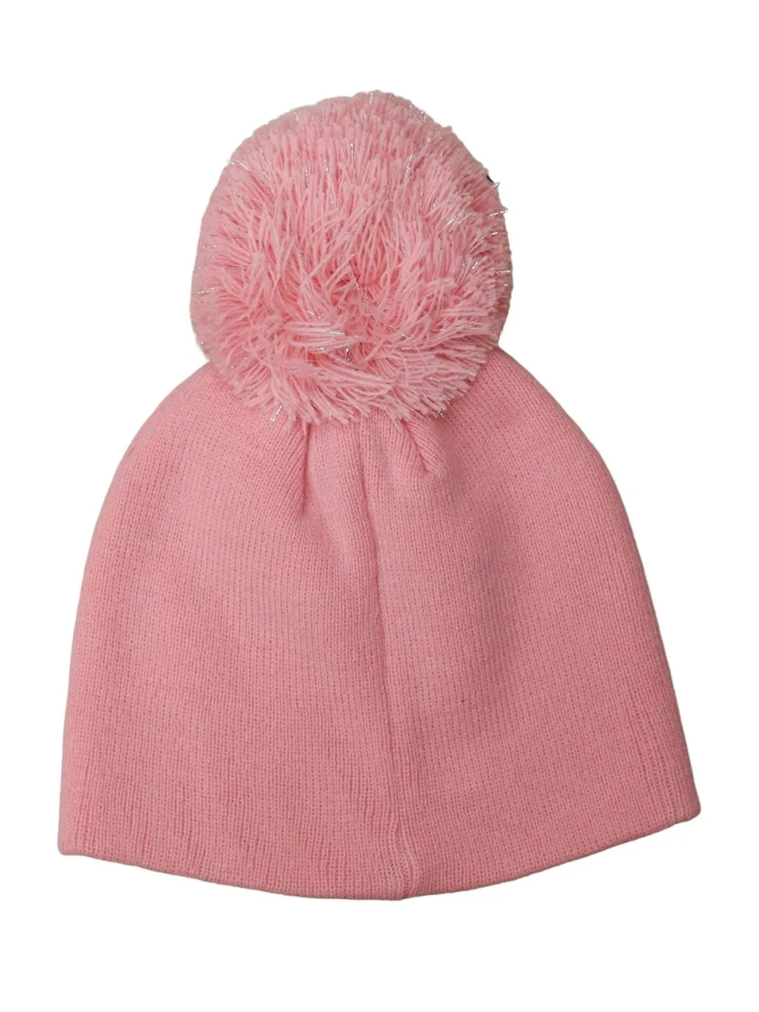 Reversible Sequins Star Hat with Pom-Pom for Girls