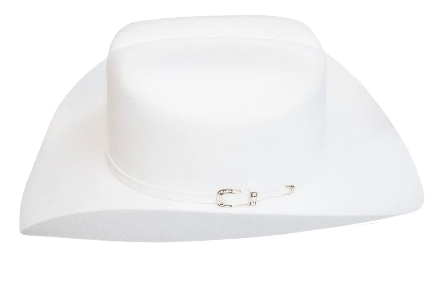 RRango Hats 10X Maximo White Felt Western Hat - "RR" Classic Rodeo Style