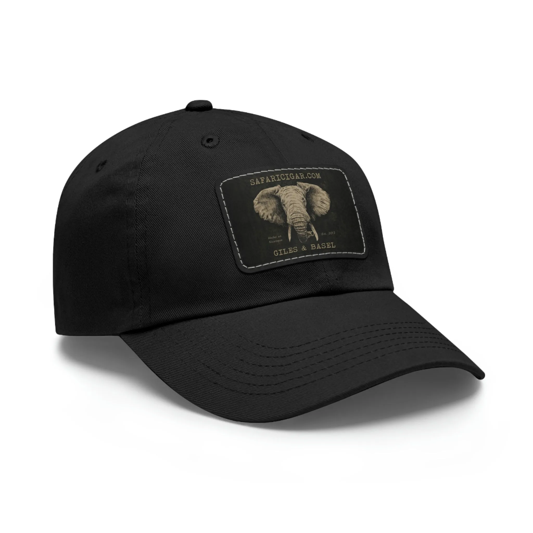 Safari Cigar - Dad Hat with Leather Patch (Rectangle)