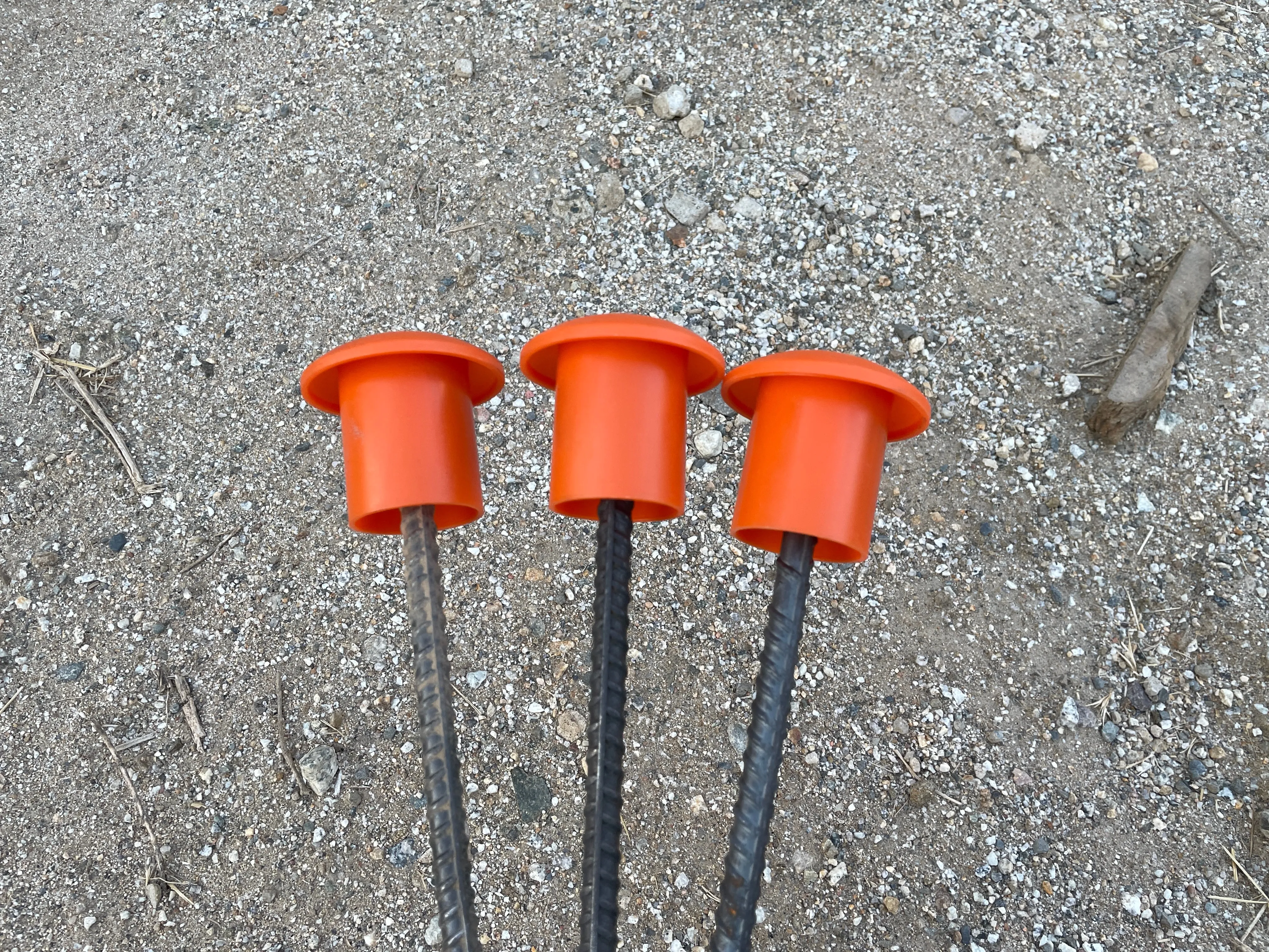 Sandbaggy Rebar Mushroom Safety Caps | For Rebar #3 to #8 | Concrete Stakes | T-Posts Caps