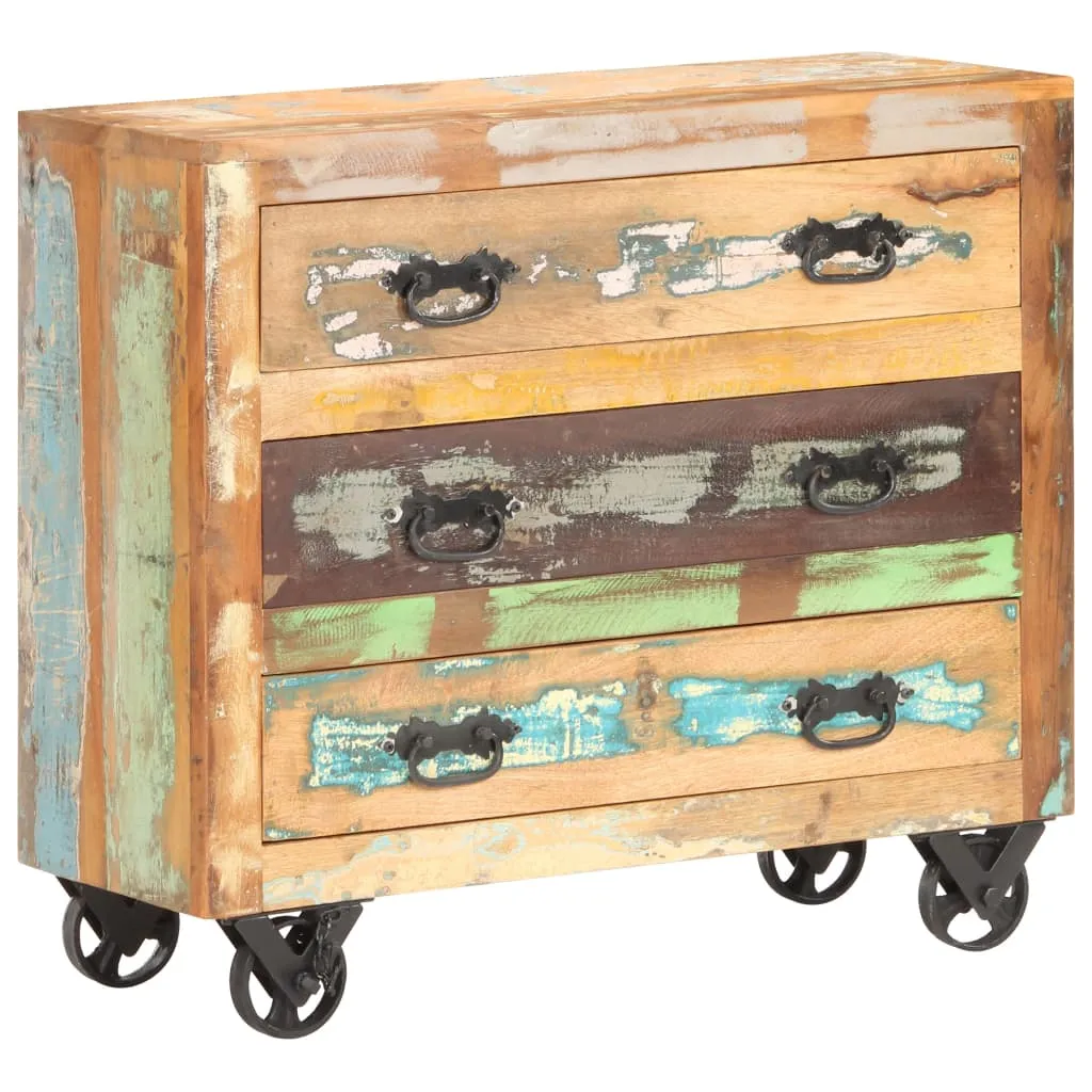Sideboard with 3 Drawers Rough Mango Wood