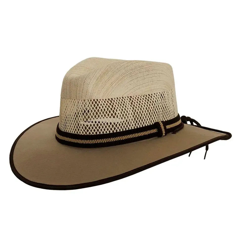 Sienna | Mens Wide Brim Vented Canvas Sun Hat
