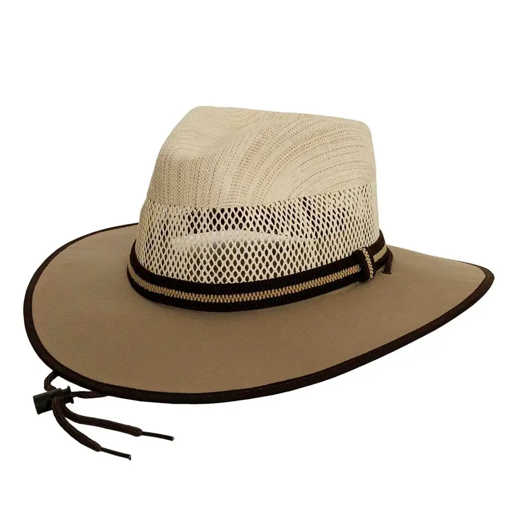 Sienna | Mens Wide Brim Vented Canvas Sun Hat