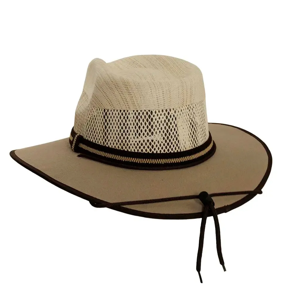 Sienna | Mens Wide Brim Vented Canvas Sun Hat