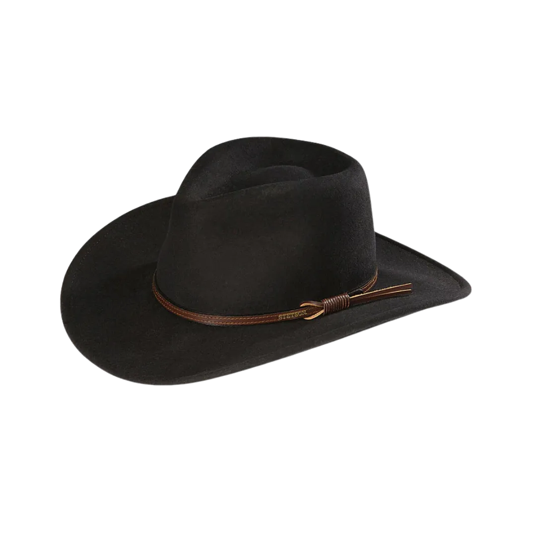 Stetson Hats Bozeman Black Wool Felt Hat