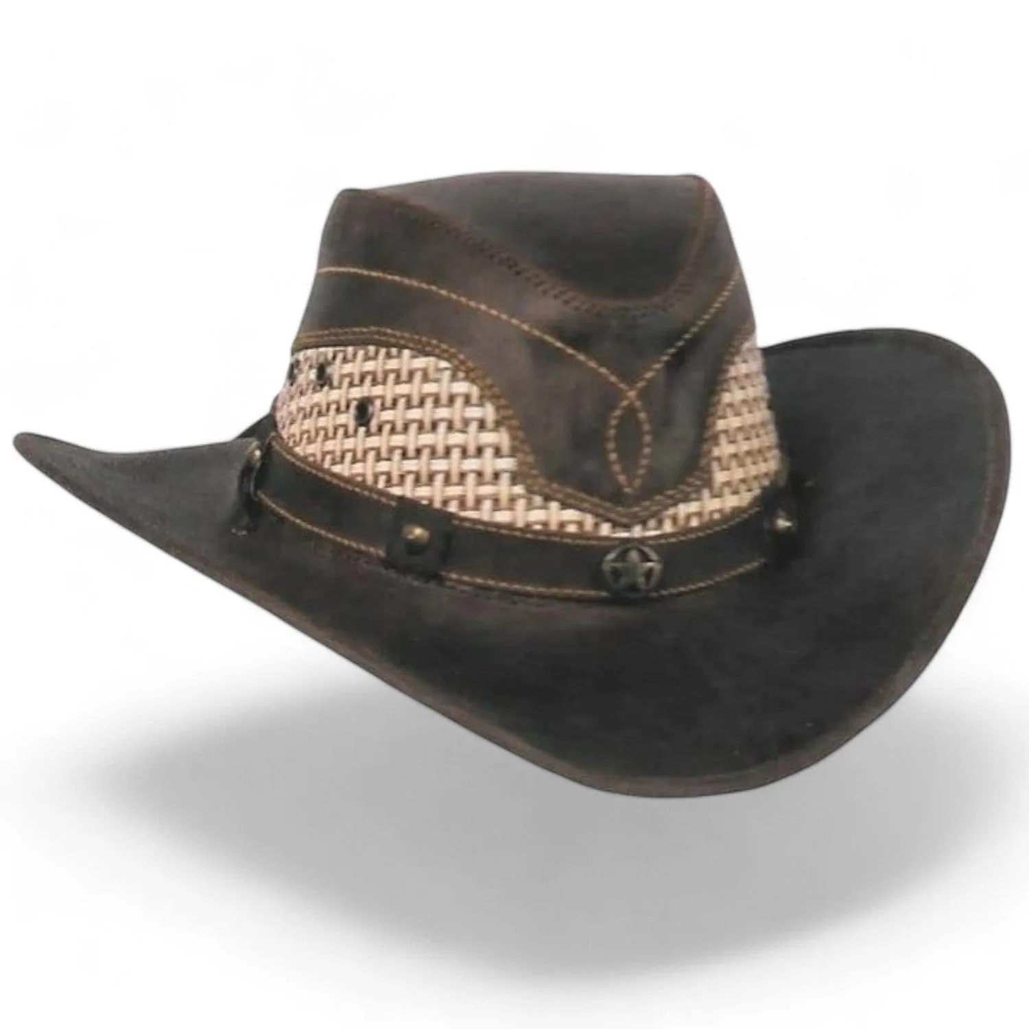 Stone Hats Genuine Leather Cowboy Hat TOM-7101