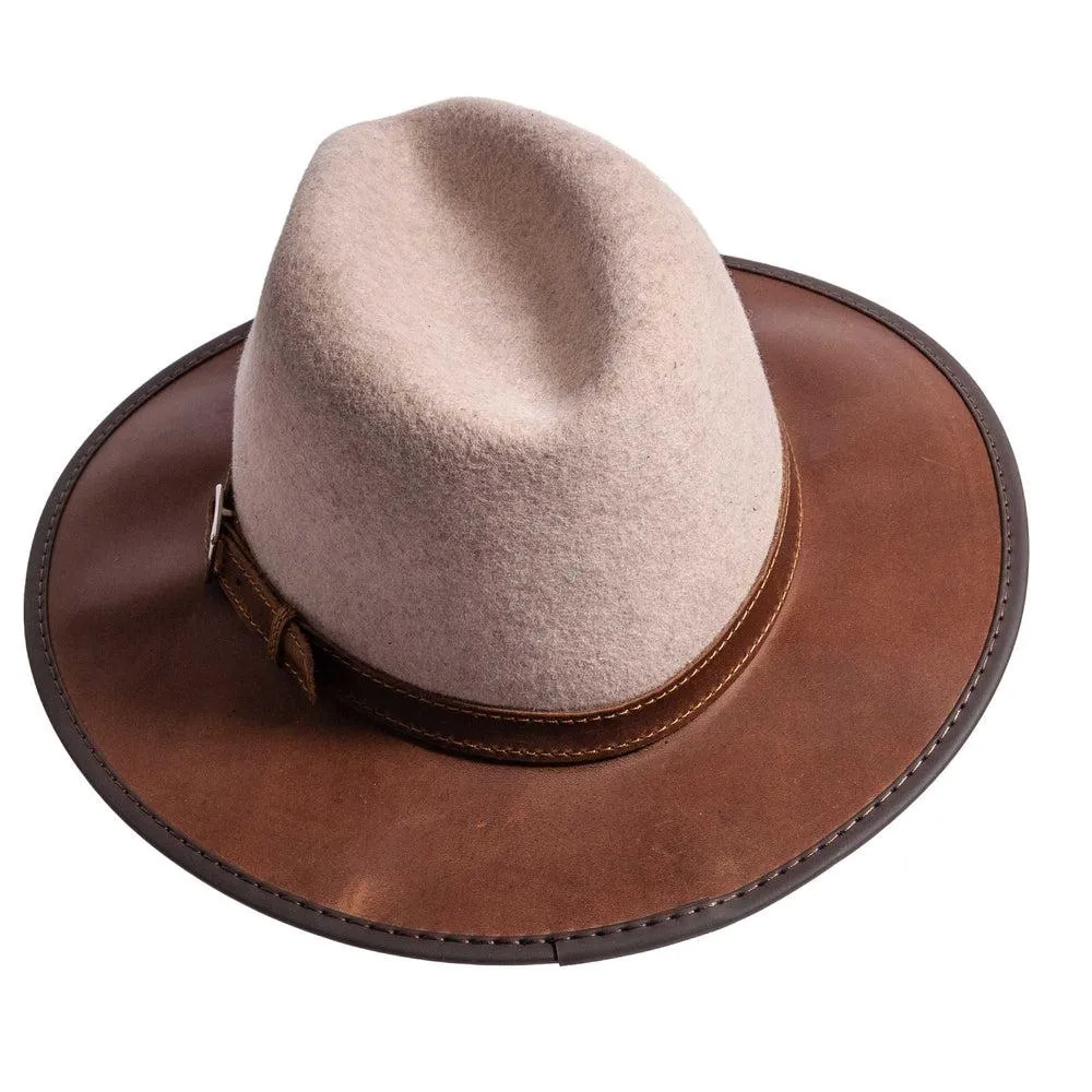 Summit | Womens Felt Leather Fedora Hat