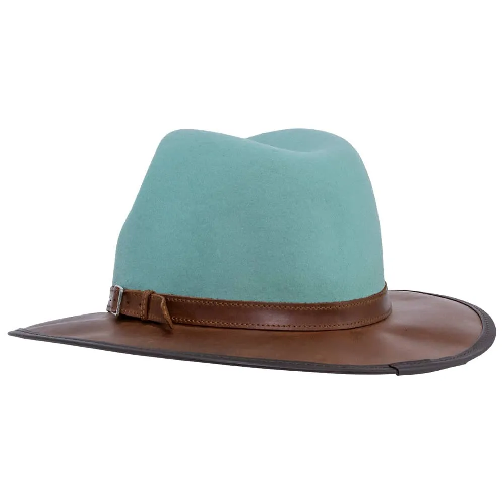 Summit | Womens Felt Leather Fedora Hat