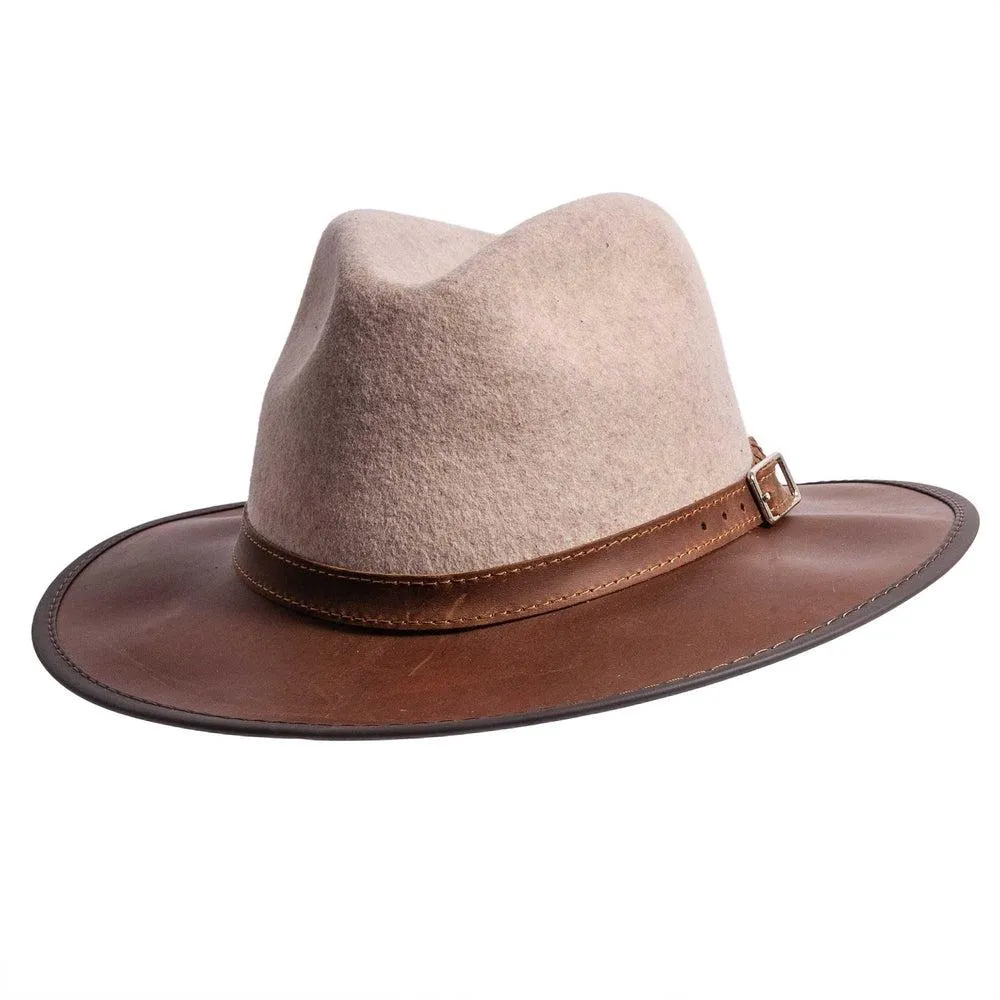 Summit | Womens Felt Leather Fedora Hat